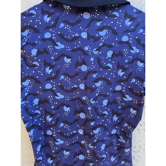 New Unique Vintage Womens Dark Academia Bats Gothic Short Sleeve Top - Picture 8 of 10